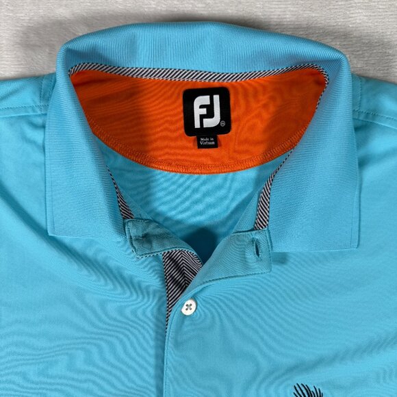 Footjoy Polo Shirt Men Size XXL Blue Short Sleeve Embroidered LACANA Golf FJ GUC - Picture 3 of 13